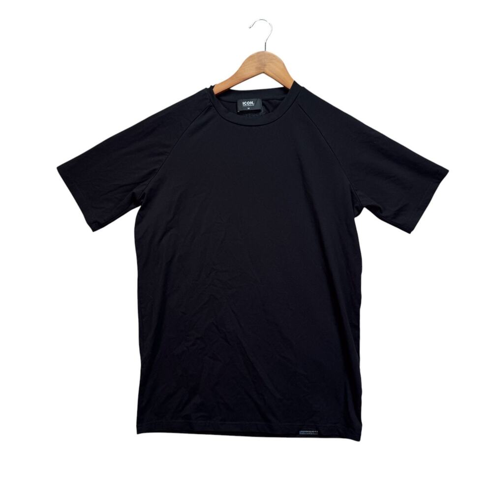 Icon Amsterdam Men's Solid Muscle Basic Gym Fashion T-Shirt EJ3 Black Wicking M